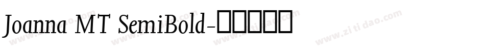 Joanna MT SemiBold字体转换